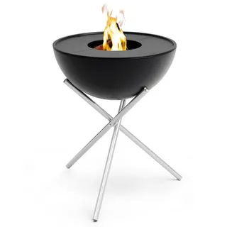 höfats Feuerkorb BOWL 57, 70 Feuerschale, (kippbarer Feuerkorb, Stahl emailliert, raucharme Feuerstelle mit Plancha Grillplatte und Grillrost nutzbar), langlebiges Produkt Ø 70 cm