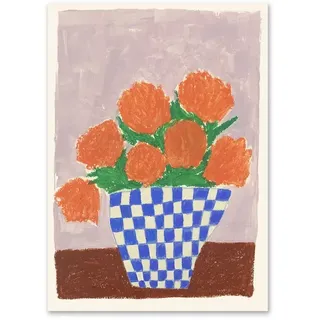 The Poster Club - Orange Flowers von Carla Llanos, 21 x 29,7 cm