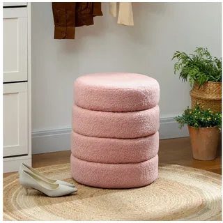 Homcom Sitzhocker Rund 40 x 45 x 40 cm Rosa