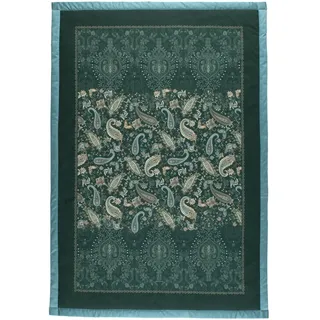 Bassetti MONNALISA Plaid aus 100% Baumwolle in der Farbe Grün V1, Maße: 135X190 cm - 9333433