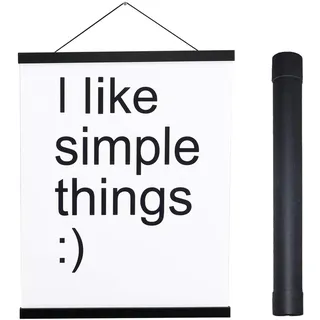 Sanauto Posterleiste Posterschiene Poster, Magnet Magnetische Holz Poster Aufhänger Halter Rahmen Leisten Bild Bilder Bilderleiste Bilderrahmen 65x95 65x85 65x65(65cm, Schwarz)