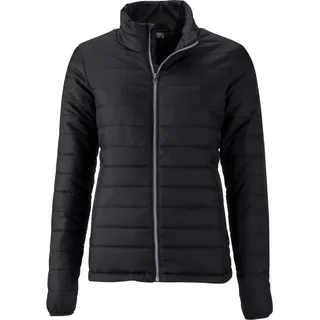 James & Nicholson Ladies' Padded Jacket Leichte, wattierte Steppjacke Stepp-Jacke JN1119 black XL