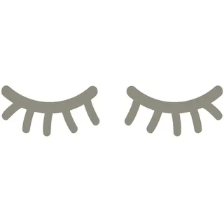 timalo® Wandtattoo fürs Kinderzimmer Motiv Sleepy Eyes schlafende Augen Wimpern Aufkleber Auto | 75024-grau-20x10