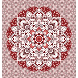 Miracle Home Mandala/Pareo Multi 306, 100% Baumwolle, Lachs, 210x240