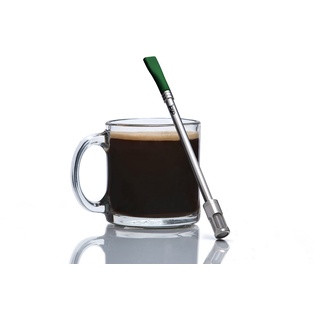 JoGo - Der originale Kaffee- und Tee-Braustrohhalm – tragbarer Kaffeebereiter – Edelstahl-Sieb für Einzelportionierer – Filterfunktion für heißes und kaltes Gebräu – Yerba Mate Strohhalm für losen Tee