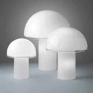 Tischleuchte Artemide, Onfale, Weiß, für Wohnzimmer, Glas, Design - 44