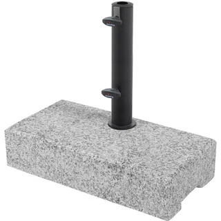 Doppler Balkonsockel Granit 25kg mit Griffmulden I Schirmständer für Sonnenschirme mit max. 200cm Schirmdurchmesser & 2,5 bis 4,8cm Rohrdurchmesser I robuster Schirmständer für den Balkon