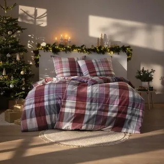 Estella Ambros Kariert 100% Baumwolle Schwarz 155 x 220 cm + 80 x 80 cm