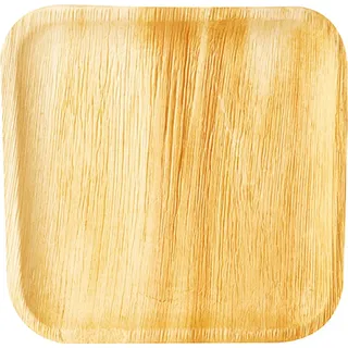 Papstar Palmblatt-Teller eckig 25,5 x 25,5 cm 25 St. Natur