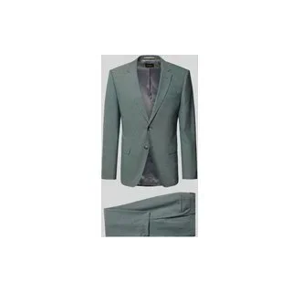 Slim Fit Anzug aus Schurwoll-Mix Modell 'H-HUGE-2Pcs-253', Dunkelgruen, 25