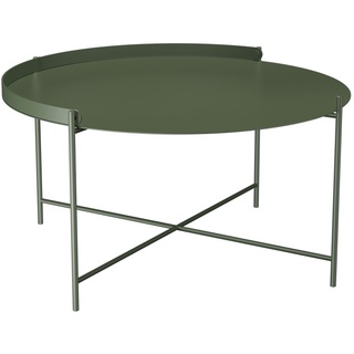 HOUE EDGE Beistelltisch Monocolor Stahlgestell - Olive Green - Stahl/Stahl