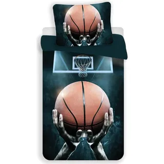 Basketball Bettwäsche Basketball Schwarz 140 x 200 cm + 70 x 90 cm