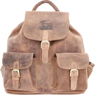 GREENBURRY Vintage City Leder Rucksack Braun