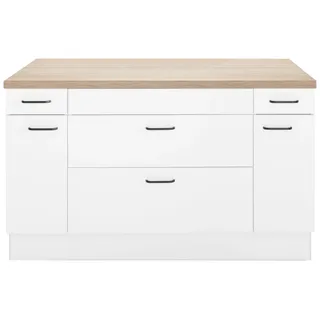 OPTIFIT Kücheninsel »Elga«, Soft-Close-Funktion, großen Vollauszügen, Stellbreite 150 x 95 cm weiß
