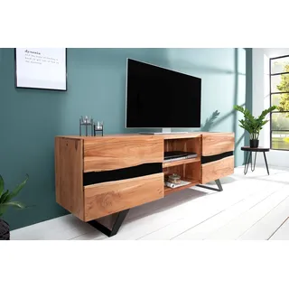 TV Lowboard Holz massiv Akazie 160 x 65 x 43 cm TV Möbel Sideboard Wohnzimmer