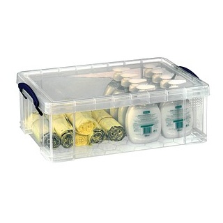 Juskys Aufbewahrungsbox mit Deckel - 4er Set Kunststoff Boxen 30l - Box  stapelbar, transparent online kaufen bei Netto