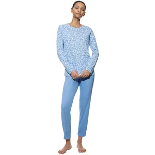 Mey Damen Schlafanzug 2-teilig Serie Flower Meadow | Legere Passform, Rundhalsausschnitt, Oberteil mit floralem Print, 7/8-Hose uni, Gr. 38-48 - XXL