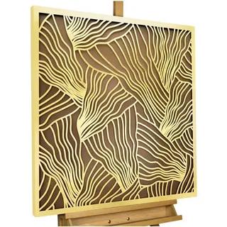 Kunstloft Metallbild, Gold, Metall, 3x80 cm, Bilder und Zubehör, Wandbilder, Metallbilder