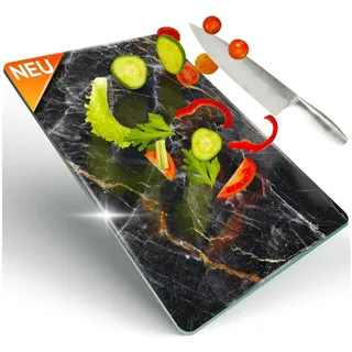 Decovetro Schneidebrett Decovetro Schneidebrett Glas, 40x30cm, Glass Cutting Board, Glass schwarz
