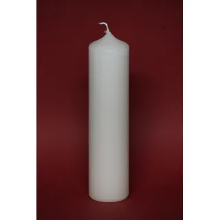 Kerzenrohling/Stumpenkerze ; Taufkerze ; Kommunionkerze ; Hochzeitskerze - 250x60mm, elfenbein ; L 6