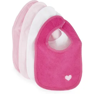 Bieco Klett-Lätzchen 4er Pack - Pink Rosa