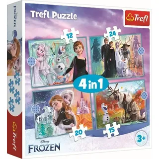 4 in 1 Puzzle 12,15, 20, 24 Teile Frozen