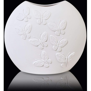 Goebel Kaiser Porzellan Vase 16 cm - Papillon weiß