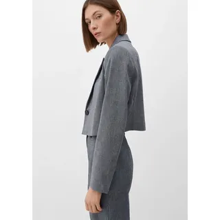 s.Oliver Jackenblazer Indoor-Blazer Blazer in Cropped-Länge blau