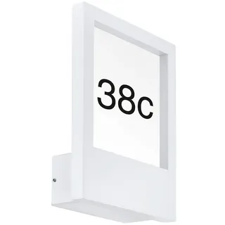 EGLO Außenleuchte Aluminium Glas 33,5 cm IP44 1 flammig weiß