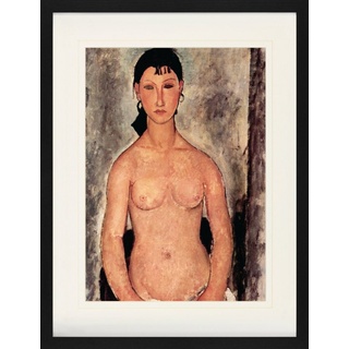 1art1 Bild mit Rahmen Amedeo Modigliani - Stehender Akt, Elvira, 1918 60 cm x 80 cm