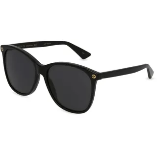 Gucci GG0024S Damen-Sonnenbrille Vollrand Butterfly Kunststoff-Gestell, schwarz