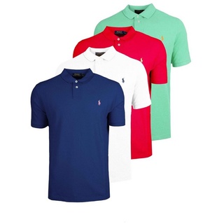 Ralph Lauren Poloshirt Ralph Lauren Herren Poloshirt Herren Classic Fit – Poloshirt grün|lila 2LT