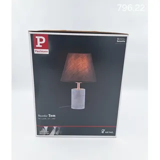 Paulmann Tischleuchte Neordic Tem Beton grau E27 max. 20W mit Kabelschnurschalte...