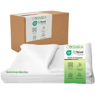 Cosmira® Tencel Sommerbettdecke 200x200 – leichte, atmungsaktive, allergikerfreundliche Decke für optimalen Schlafkomfort – nachhaltig, hautfreundlich mit Klimafunktion – Öko-Tex Zertifiziert