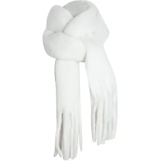 Stafeny Dicker Winter Schal Damen - Klassischer Gestrickter Deckenschal aus Hochwertigem Kaschmirimitat, Extralanger Kuscheliger Winterschal als für Frauen (Weiß)