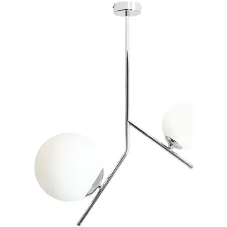Licht-Erlebnisse Luruel 2-flg. Chrom Glas weiß