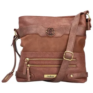 Rieker Umhängetasche, Schultertasche, Damen-Tasche mit praktischem Reißverschluss-Rückfach braun 26 cm x 28 cm x 6 cm