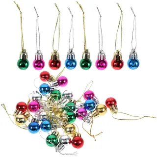 SEWACC Stück Weihnachtskugeln Mini-Glitzerkugeln Mini-Weihnachtsbaumschmuck Kugeln Für Urlaub Hochzeit Party Dekoration (Gemischte Farben).