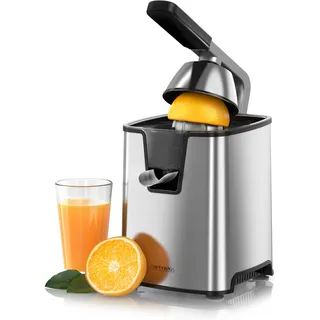 Arendo - elektrische Saftpresse 1000 Watt - Edelstahl Zitruspresse Orangenpresse Entsafter - Hochleistungsmotor - sehr hohe Ergiebigkeit - Edelstahlkegel - BPA frei - Spülmaschinen geeignet