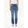 Damen Straight Leg Mid Waist Bio-Baumwoll Mix Comfort-Stretch blau 25/32
