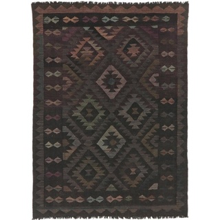 Designteppich Kelim Afghan Heritage 143x199 Handgewebter Moderner Orientteppich, Nain Trading, rechteckig, Höhe: 3 mm braun