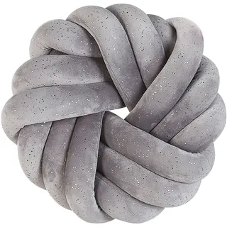 Beliani Akola Dekokissen 30 x 30 cm Grau