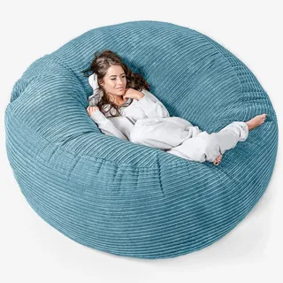 Lounge Pug, 'Mega-Mammoth' Sofa Sitzsack XXL, Schlafsofa, Cord Türkis
