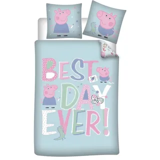 Peppa Pig Bettwäsche Peppa Wutz Kinder Mikrofaser Bettwäsche 2tlg Set, 2 teilig, Deckenbezug 135-140x200 cm Kissenbezug 63X63 cm bunt
