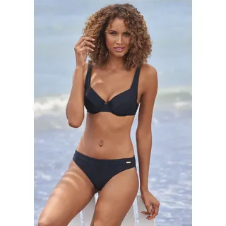 Bügel-Bikini-Top SUNSEEKER "Loretta" Gr. 44, Cup B, schwarz Damen Bikini-Oberteile Ocean Blue mit Strukturmuster