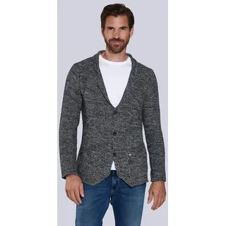 engbers Herren Strick-Sakko regular Grau uni Reverskragen - 4XL