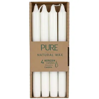 PURE Natural Wax Stabkerze - natural 4Stk.