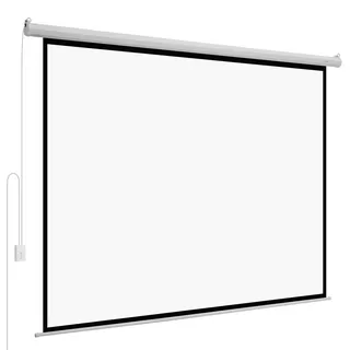 Vevor Motor Projektionsleinwand Beamer Leinwand, 120 Zoll 4:3 4K 1080 HD, Projektionsdisplay-Projektor mit Fernbedienung, automatische Filmleinwand, tragbare Rolloleinwand Heimkino Heimbüro