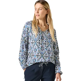 Cecil Damen B345128 Bedruckte Bluse, Vanilla White, XL EU - XL