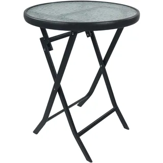 VCM Bistrotisch 55 cm Ø schwarz/rot